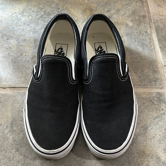 Vans Classic Slip-On Black Core Classic W8/M6.5 Pre-owned - Picture 1 of 6
